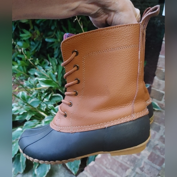 SPORTO FLANNEL LINED WATERPROOF DUCK BOOTS,  9M - Picture 7 of 15